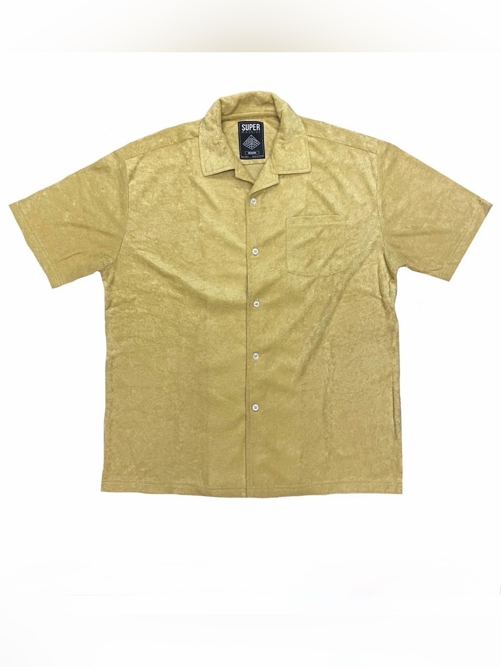 Massive Men’s Short Sleeve Button-Down Shirt in Mustard